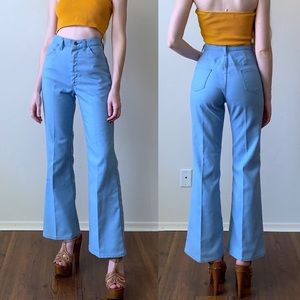Vintage 1970s blue flared bell bottom pants